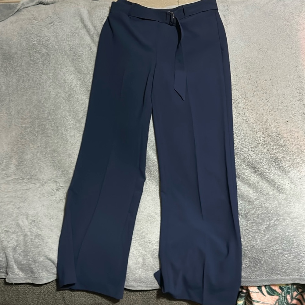 White House Black Market Navy Wide Leg Pants